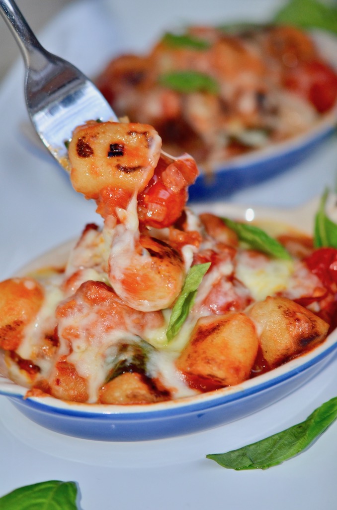 Cheesy Skillet Cauliflower Gnocchi with Pancetta – Food Life Love