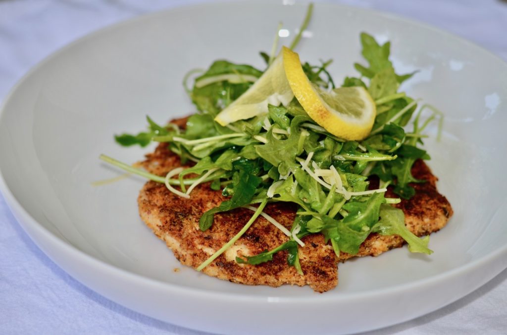 Almond Crusted Chicken with Arugula and Parmesan – Food Life Love